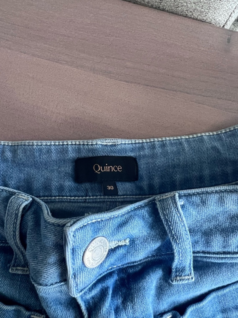 Quince Bella Stretch Patch Pocket Wide Leg Jeans - Picture 7 of 7